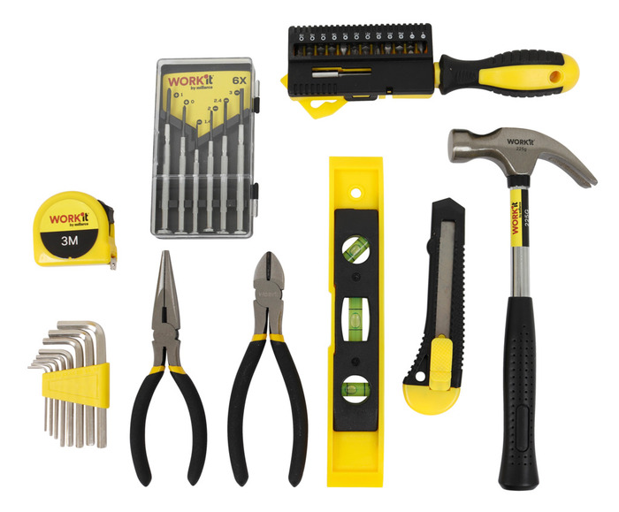 Værktøjskasse med 34 dele